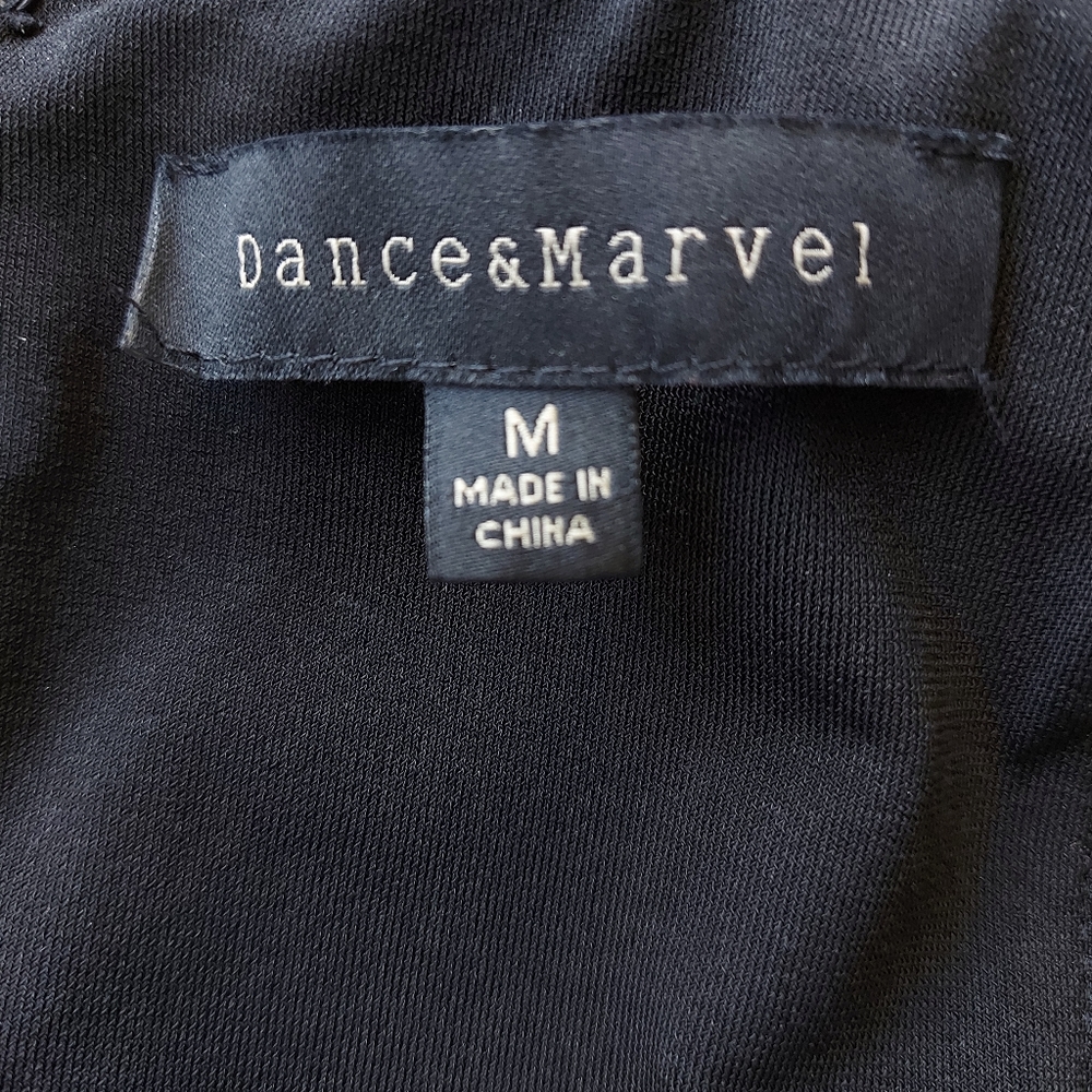 Dance & Marvel Solid Black Lbd Stretch Cutout Mid… - image 4
